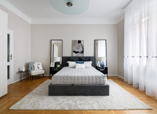 Tátra projekt hálószoba Home Staging után