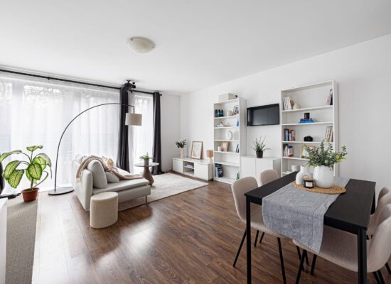 Veres projekt nappali Home Staging után